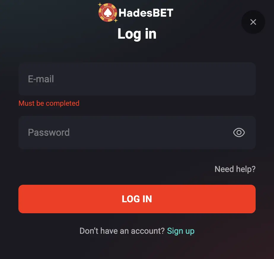 hadesbet login